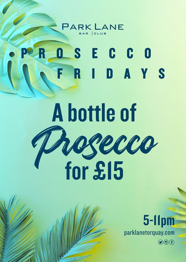 TODAY we officially launch Prosecco Fridays

Available Every Friday 5pm-11pm ALL summer!!