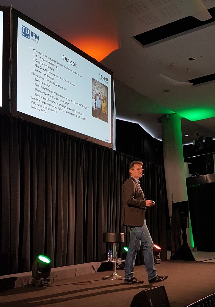 CIFMERS's tweet photo. We get IoT together with machine learning and we get faiulure prediction that can change our maintenance schedules #EFMC2019 https://t.co/H0JBY3dAjX