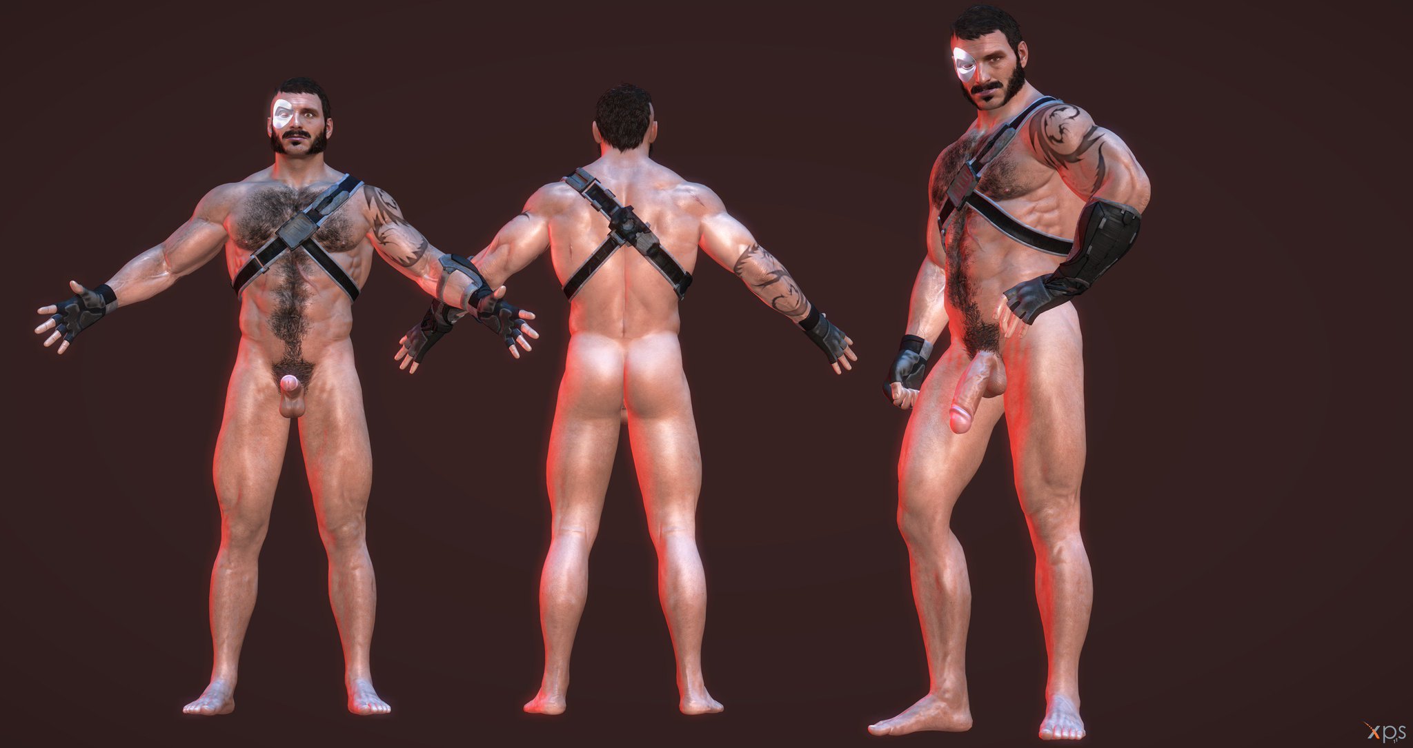 Kano #MK11 Nude for XNALara V.1 He doesn't have his heart piece ye...