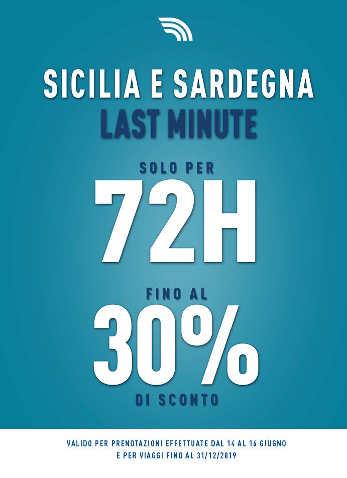 Traghettilines's tweet photo. Promo Flash per il Week End con GNV! #sconti fino al 30% per #Sicilia e #Sardegna prenotando entro il 16/06, posti limitati! https://t.co/q9sOAxffu8