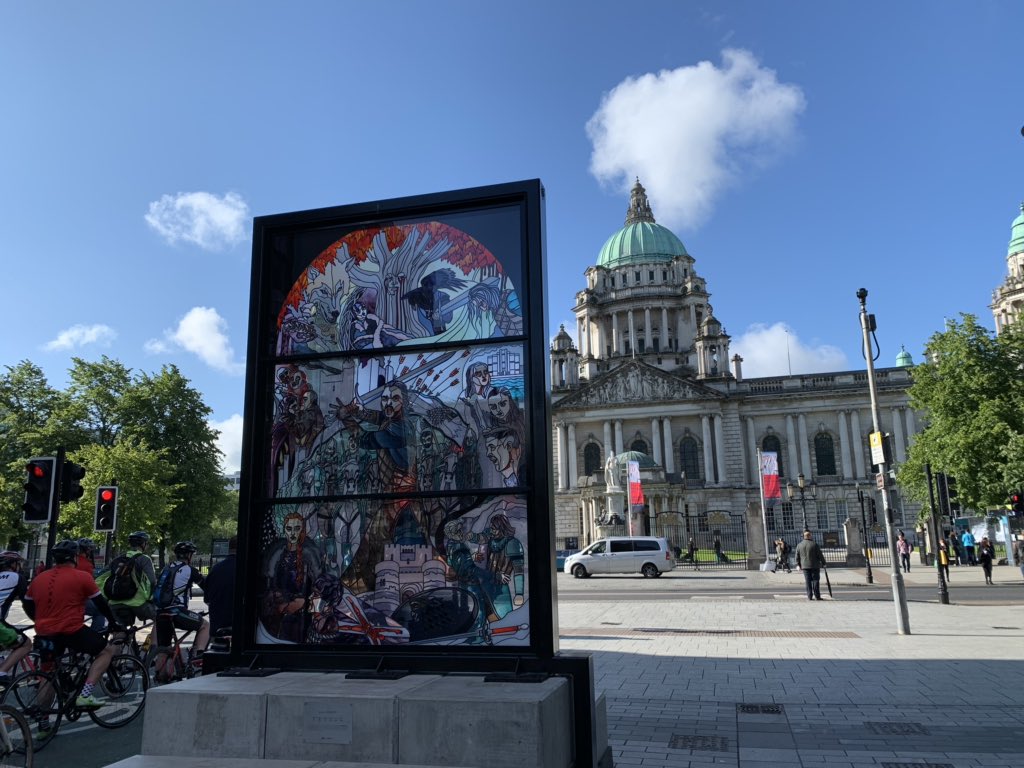 plasticstitch's tweet image. #belfast putting on a great show for Bike to Work week! #ROB7 Free bacon butty goes down well. Great meeting fellow cyclists - Tom (retired BT engineer) and John (Assistant Minister Fisherwick Church) @SustransNI @nigreenways