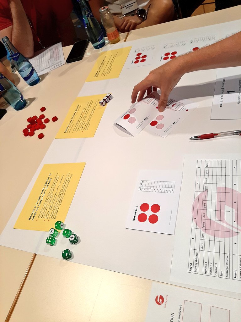 2nd day of #klr19 started with a great portfolio simulation prepared by <a href="/SusanneBartel/">Susanne Bartel</a> and <a href="/trichromacy/">Andreas Bartel</a> More great things to come during the day! #Kanban