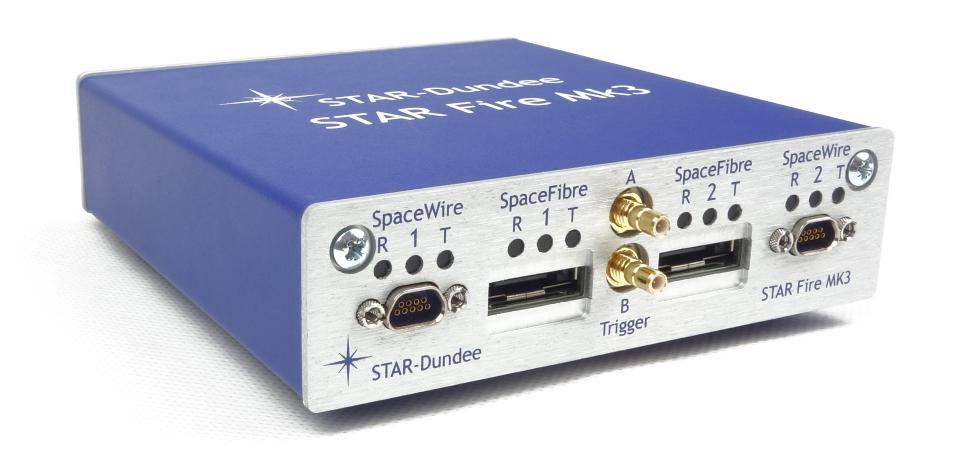 STAR_Dundee's tweet photo. Following on from the #SpaceFibre standard publication, we've just released our latest SpaceFibre and #SpaceWire enabled test and development product, the STAR Fire Mk3. It's both a SpaceFibre interface and link analyser, and includes powerful new software https://t.co/771djzGtV0 https://t.co/FdKcG7cdV5