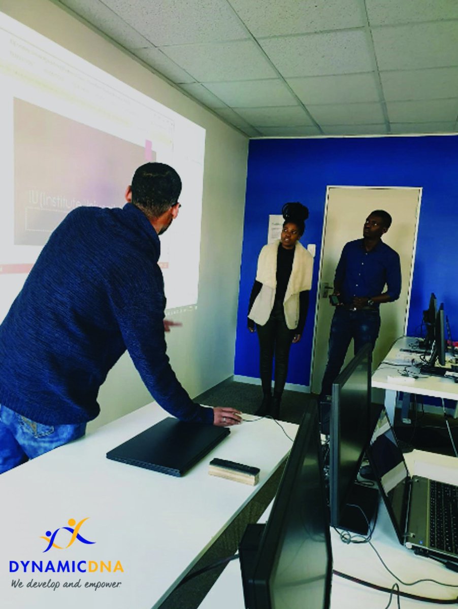 dynamic_dna's tweet photo. Our Learners showcasing their latest technology solutions they have built to the @MictSeta CEO Mr Mdu Zakwe CA(SA),MBA #4IRready #4IR https://t.co/1b812tBSl9