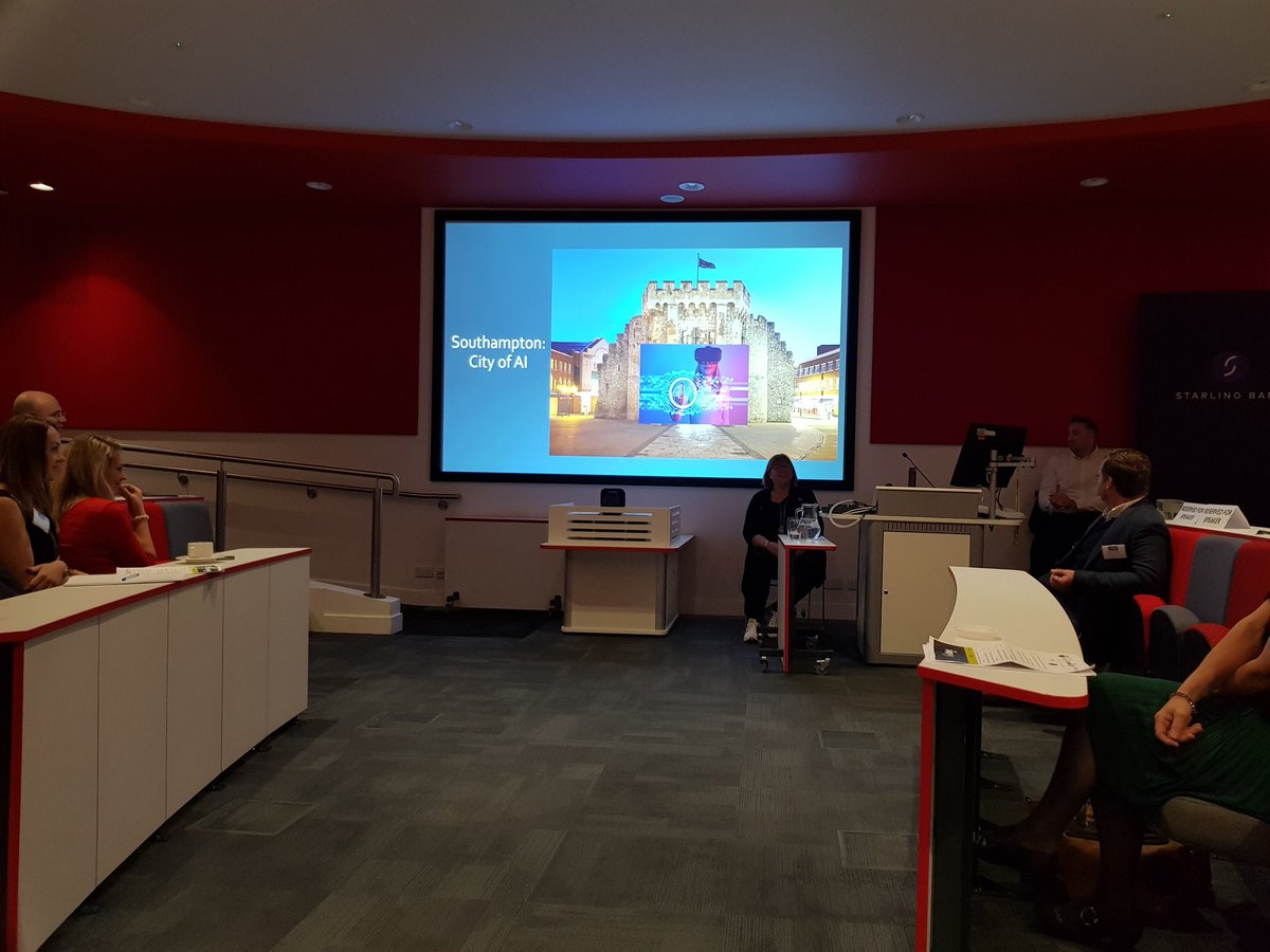 Great talk from <a href="/DameWendyDBE/">Wendy Hall</a> and vision of the future of Southampton as a city of #AI, I hope <a href="/sflakesoftware/">Snowflake Software</a> can be a part of achieving that vision!