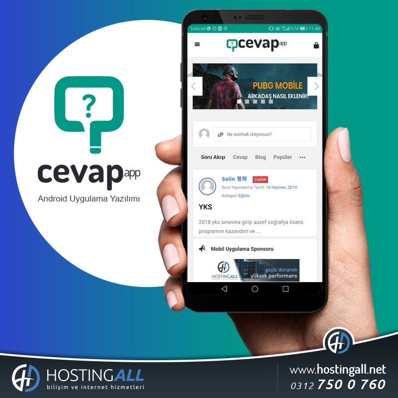 Cevap.app için hazırlanan web view yöntemli android uygulama hazır ve google play ile yayında..

Android Uygulama ve Web sitesi ihtiyaçlarınız için hemen bize ulaşın 0312 750 0 760

#android #androiddeveloper #webtasarımı #seo #adwords #google #sosyalmedya