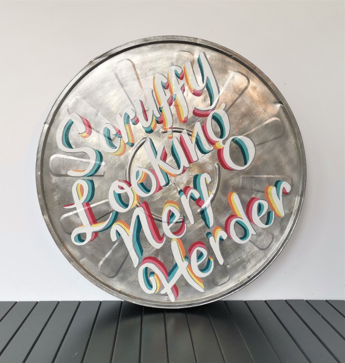 Who's scruffy looking?? Excited to share the latest addition to my #etsy shop: Star Wars inspired "Scruffy Looking Nerf Herder"* Hand painted vintage film can etsy.me/2XU7SFS #housewares #homedecor #silver #scifi #white #geek #filmcan #metal #tin #starwars