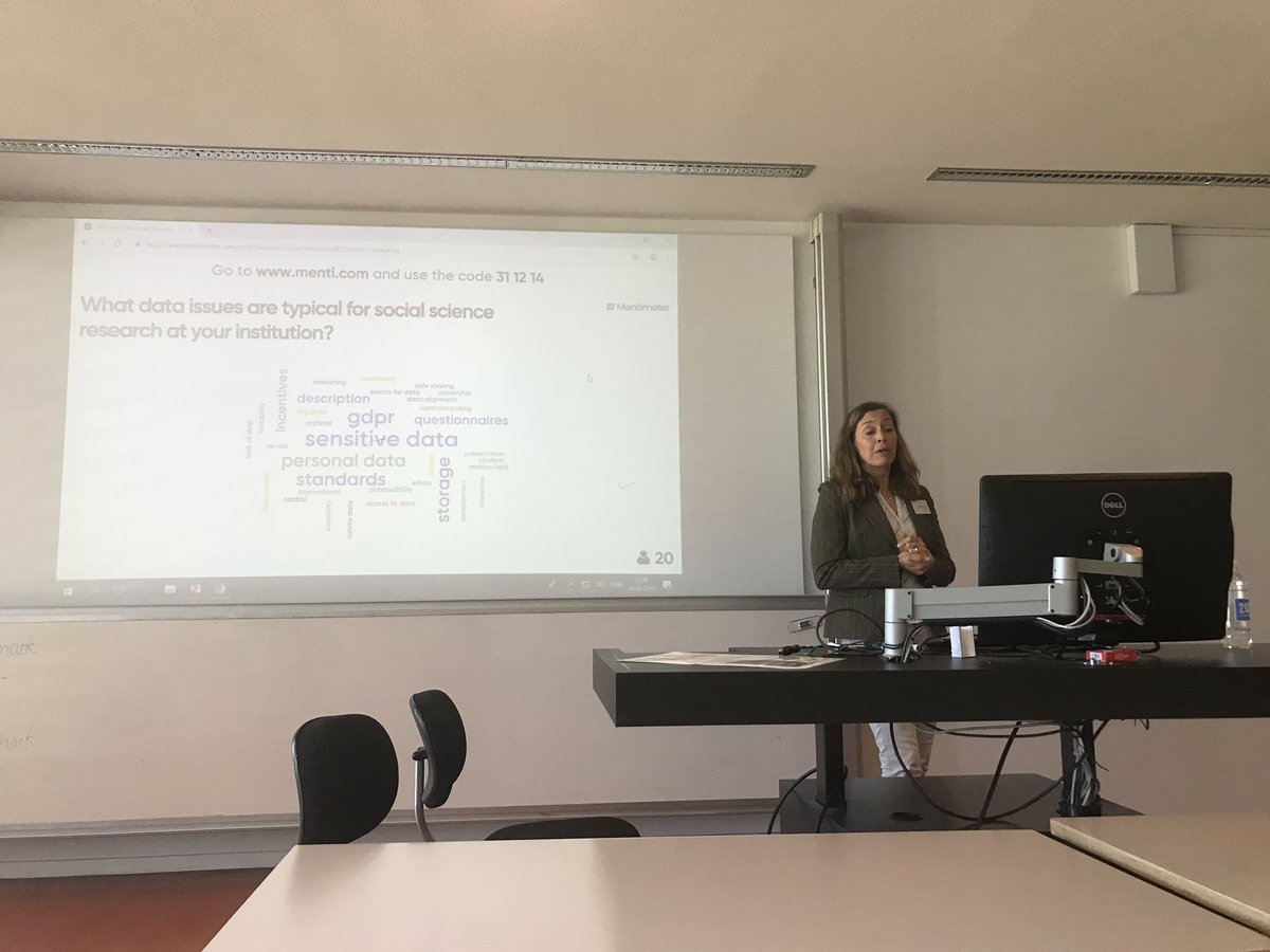 karstenkryger's tweet photo. @mchbuss telling about social sciences and what RDA can help you with - at our RDA node day. We start off with a Menti. #RDA_Denmark https://t.co/9opM4FWlqO