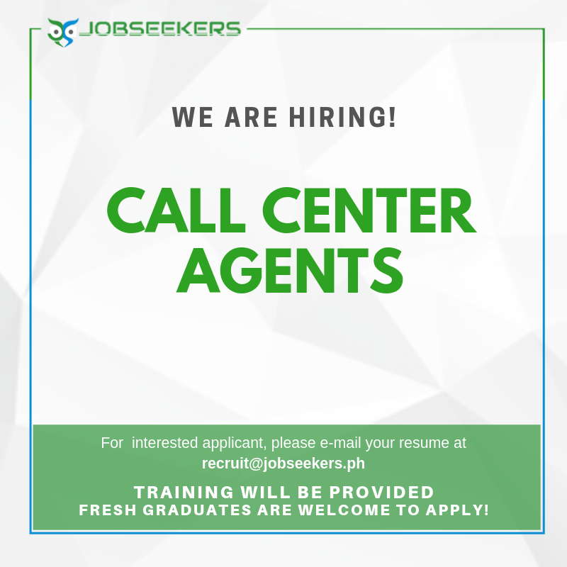 jobseekersph's tweet photo. We are looking for Call Center Agents to make calls to clients in the USA 🇺🇸 !

For more details, please visit ➡️ https://t.co/4E8dYdqk1m

Send your resume to: recruit@jobseekers.ph
Fresh graduates are welcome to apply! Training will be provided.

#boholjobs #VirtualAssistant https://t.co/8ccEl6yZvL
