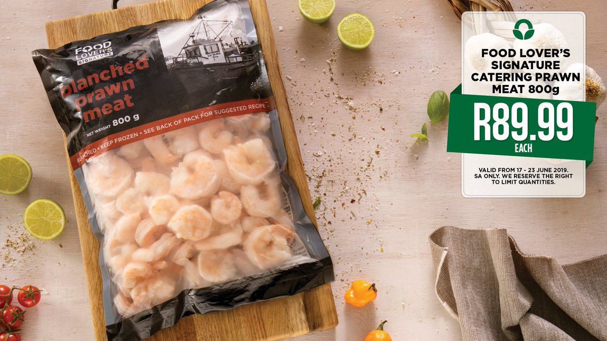 FoodLoversMkt's tweet photo. Enjoy incredible savings at @FoodLoversMkt this week! 
-Get a Chicken Braai pack for  R34.99 per kg 
-Buy 800g of @FoodLoversMkt Signature Catering Prawns for R89.99 each 
-Get a 7kg Pocket of Potatoes for R29.99

Valid 17 - 23June 2019. 
Not available at @FoodLoversEat https://t.co/Mi30fdD9bp
