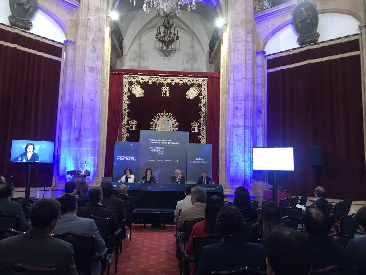 FEMETALAstur's tweet photo. Hoy hacemos repaso del año 2018 en la celebración de nuestra #asambleafemetal un sector sólido y estable en palabras de su presidente Guillermo Ulacia @AICALU #sectormetal #asturias #fabricacionavanzada #metalogos #competitividad https://t.co/c1PZoWCpiZ