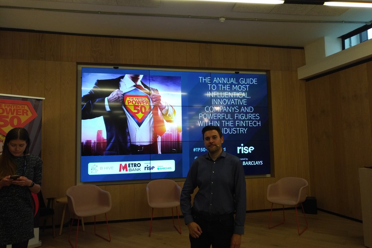 timpooleFintech's tweet photo. DIT London @tradegovuk_LSE at Fintech Power 50 event at Barclays Rise. #TP50-Finworld @thepower_50 @ThinkRiseLDN https://t.co/yWoN1GXCnE