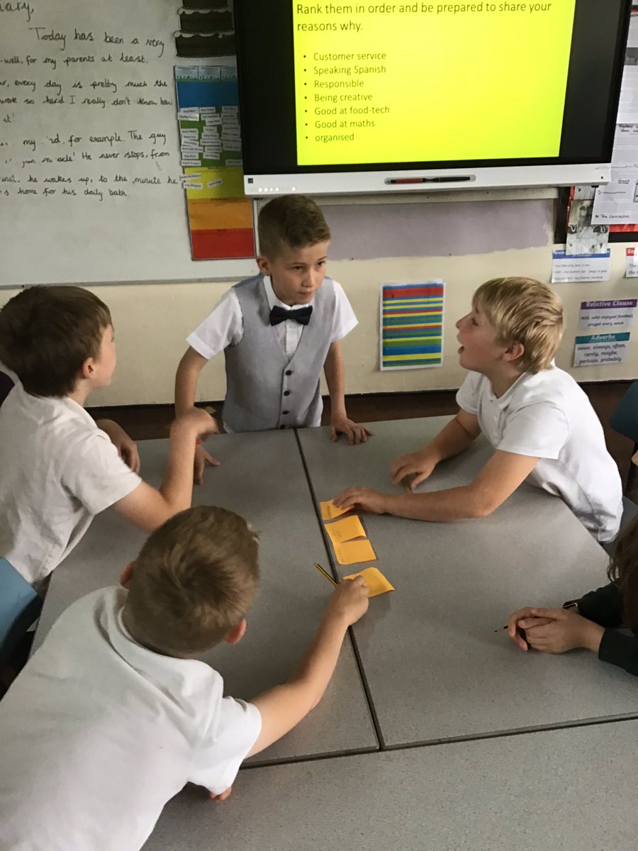 5Sycamore's tweet photo. Year 5 are discussing what skills and qualities they will need for their future careers, with their takeover teachers 👩‍🏫👨‍🏫 #takeoverday #aspirations #successfulstudents
@OrchardPrimaryA  @SouthPennine https://t.co/DWxo2A8QXy
