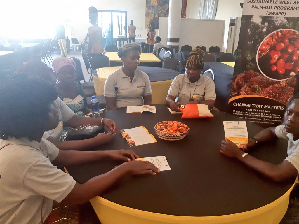 Solidaridad_wa's tweet photo. All is  set to officially launch two new programs,#CORIP and #SWAPP  today to post the production of cocoa and oil palm in Liberia. #CORIP #SWAPP  are funded by @NLinGhana   #Solidaridad50 ##ChangeThatMatters https://t.co/5gjWwgJIl4