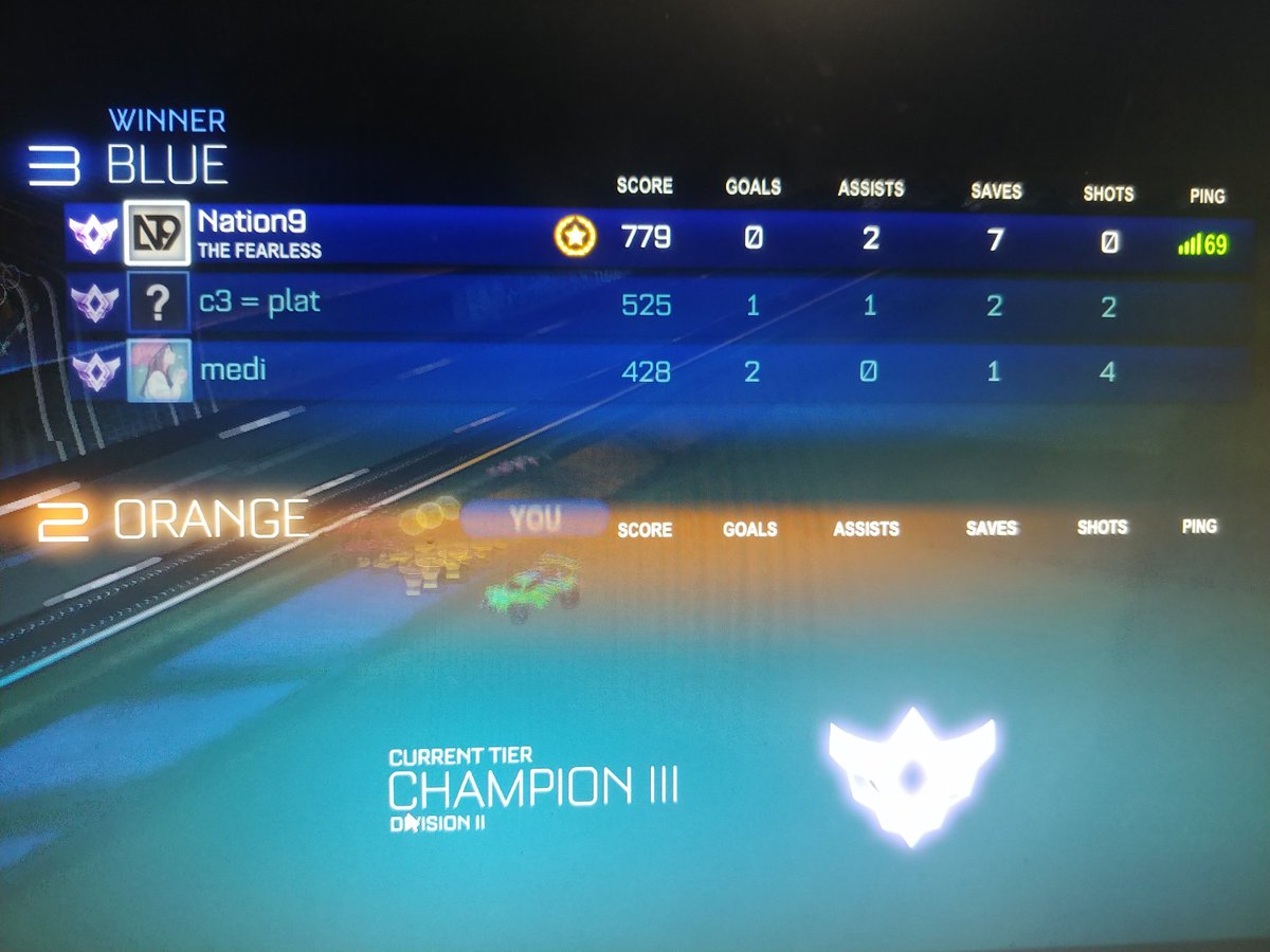 itsdefcon1's tweet photo. @RocketLeague we won. I went crazy on defense and gave 2 assist. At the end i typed "gg 7 saves" thats it. My teamates were seriously the worst kind of people. Toxicity is this community is horrible https://t.co/bRsPkN8vjI
