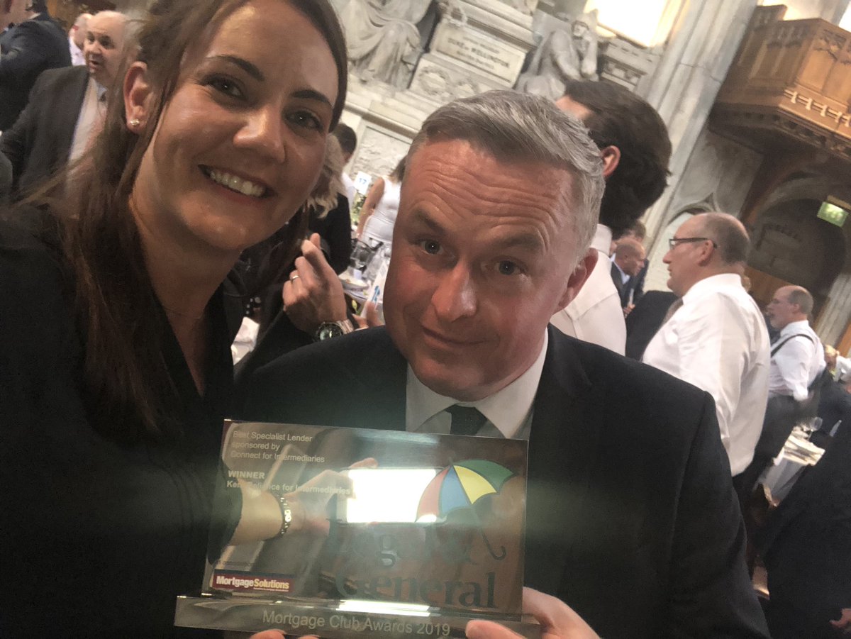 EmmOSB's tweet photo. Best Specialist Lender #MCAWARDS2019 @KRFI_Mortgages @bugsymoloney #2ndtimethisweek https://t.co/HVbAg0tvzW