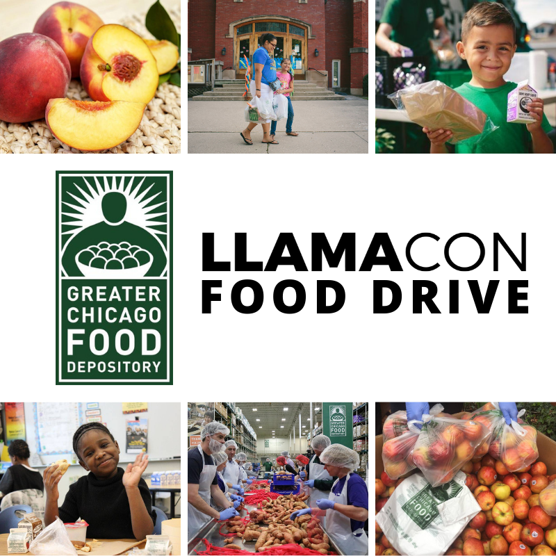 LLamaNews's tweet photo. Elevate the positive impact of #LLamaCon by participating in our virtual food drive for the Greater Chicago Food Depository. 
Donate here: https://t.co/DKRWV7NHfQ 
Learn more about LLamaCon here: https://t.co/qi1GOHyTJI https://t.co/qi0wCcc08g