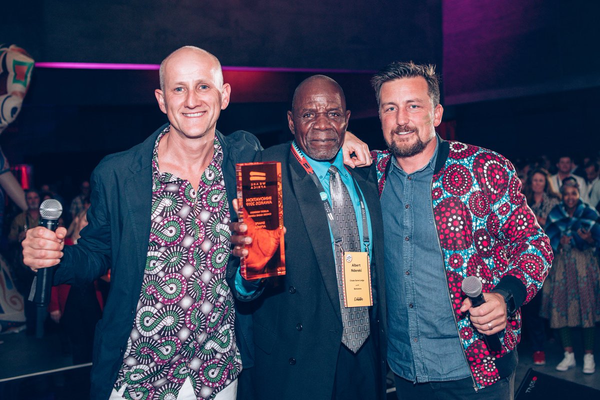 chobegamelodge's tweet photo. A month ago a member of our family, Mr Albert Ndereki, won the Shape Africa Award at @We_Are_Africa in Cape Town! Head over to our Facebook page to read the blog post about this award and watch a short highlights video of his award #ChobeGameLodge #ThisIsChobe #NotOneStory #Proud https://t.co/kxI5zFz7bo