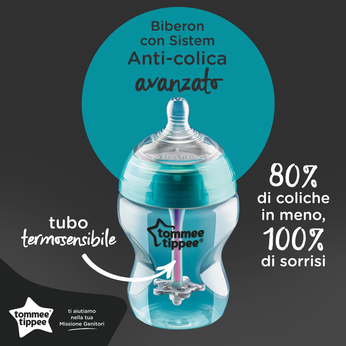 Bimbo_Store's tweet photo. Stanchi delle fastidiose coliche? Ci pensa Tommee Tippee con il suo biberon anti-colica! Toglie l’aria, la valvola a stellina infatti evita che il latte risalga la cannuccia garantendo l’80% in meno di gas e rigurgiti! Vi aspettiamo per scoprirlo nei negozi Bimbostore! https://t.co/FDnBY8EukL