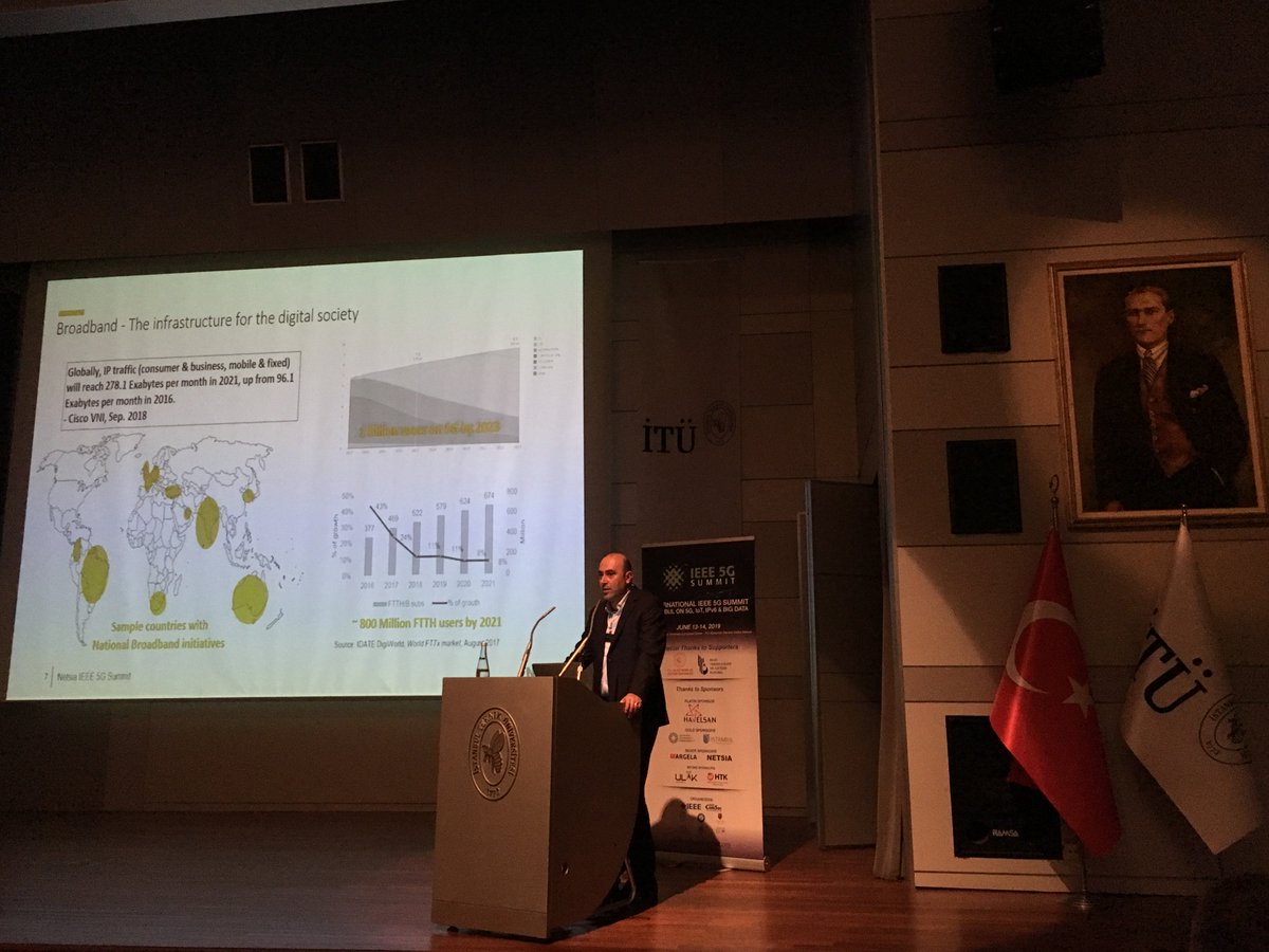 IncNetsia's tweet photo. Some scenes today from IEEE 5G Summit in Istanbul, where Argela and Netsia are the Silver Sponsors. Thank you all who attended our presentation on "Virtualized, Multi-Access Telco Edge Cloud for Fixed Mobile Convergence". #5G #ieee #networkslicing #telecoms https://t.co/O6dZIqu7e3