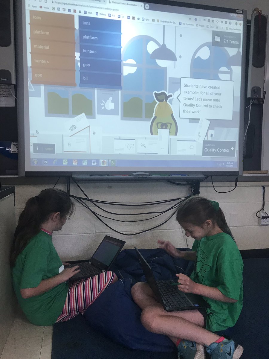 trishhues's tweet photo. Pear deck for the win!! Vocabulary Flashcard Factory is a hit! @ARPanthers @PearDeck #breakthroughclassroom https://t.co/UJps2Dv6ZL