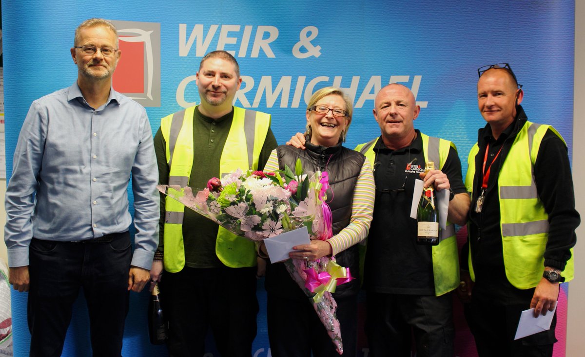 Today we celebrated four of our staff members reaching a combined century at Weirbags! bit.ly/2F9vUFM