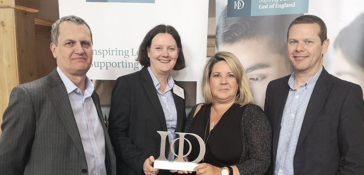 Winning team. IoD East Director of the Year #dotya #iodenterprisingeast
<a href="/sbrihealthcare/">SBRI Healthcare</a> <a href="/HealthEnterpris/">Health Tech Enterprise</a>