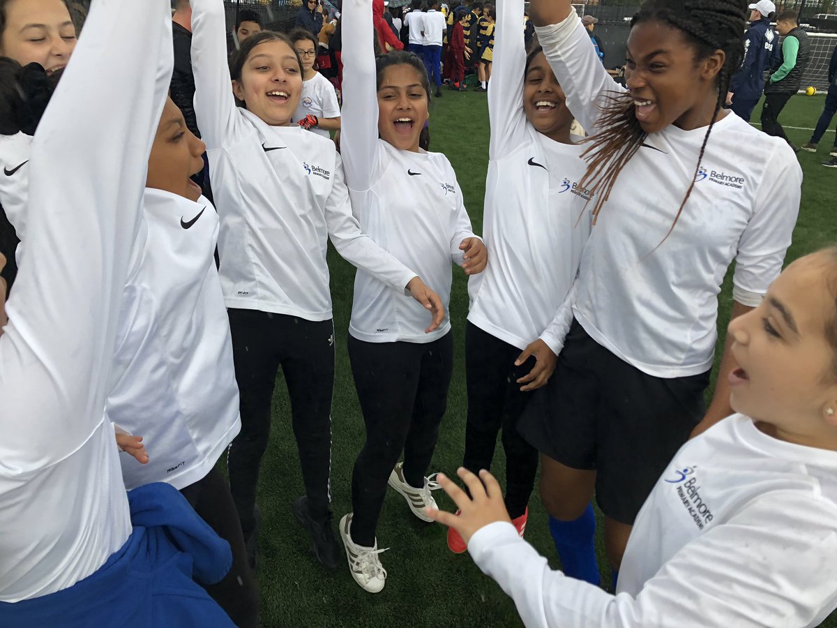 BelmoreAcademy's tweet photo. What a great day we had @PFShepBush for the QPR Schools Women’s World Cup! The girls played with great determination and team work representing England and managing to make it through to the top 8 schools. @QPRtrust @QPRPrimaryStars @Lionesses https://t.co/ym3ON3HBWC