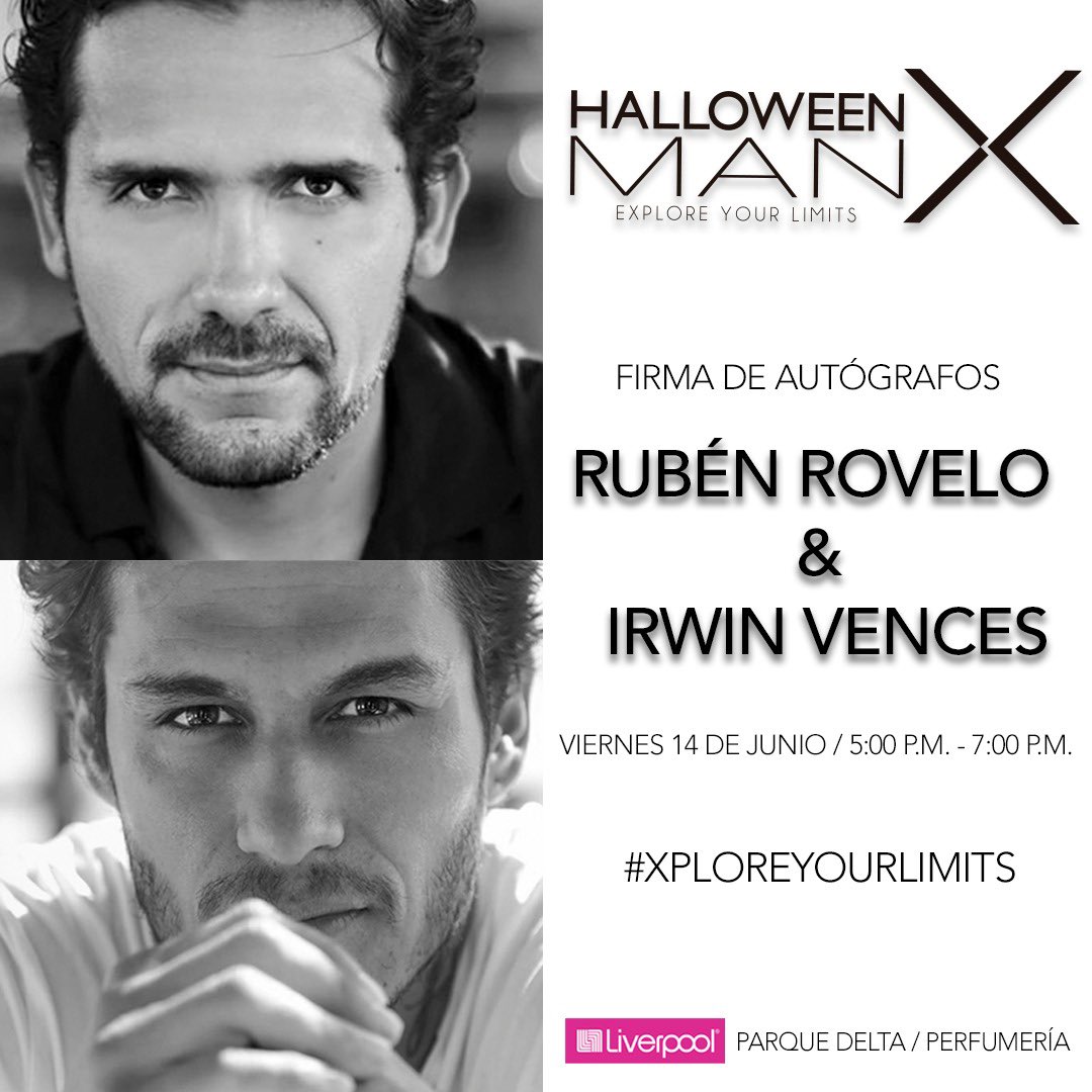 #Embajadores <a href="/HwnManPerfume/">Halloween Man</a> No te lo pierdas! <a href="/rubenrovelo28/">Rubén Rovelo</a> <a href="/irwinvences/">IRWIN VENCES</a> <a href="/liverpoolmexico/">Liverpool México</a> #ParqueDelta