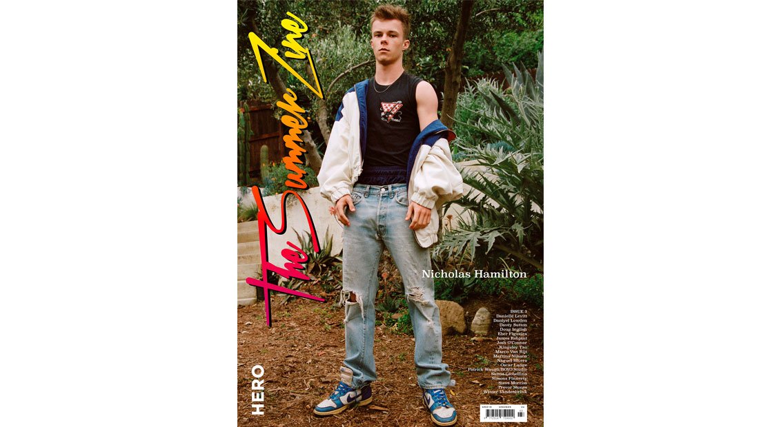 Nicholas Hamilton on the cover of The HERO Summer Zine 3. bit.ly/2I9OOyh. p...