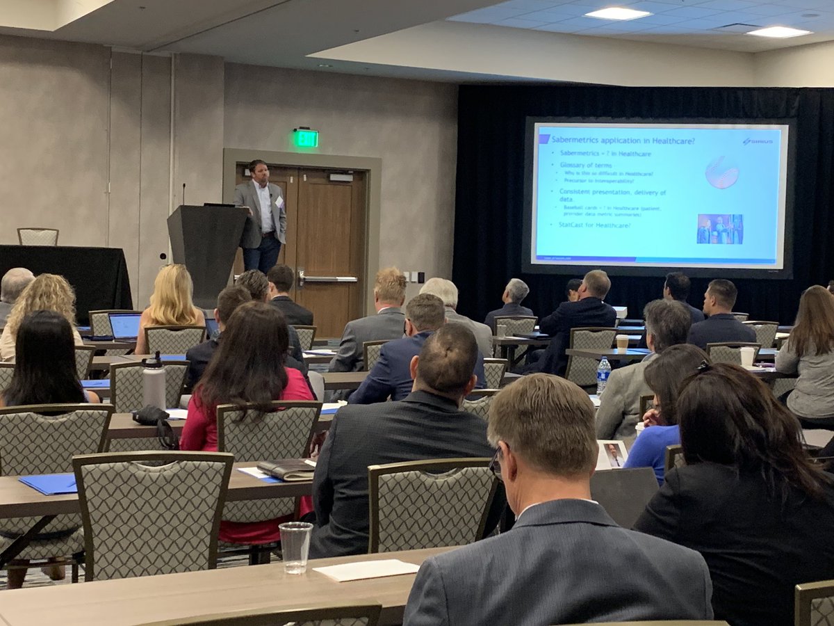 CO_HIMSS's tweet photo. Kicking off our Spring Conference with Healthcare Chief Data Officer Lee Pierce of @SiriusNews , sharing his love of Baseball and data. https://t.co/Fi4L7Fumzm