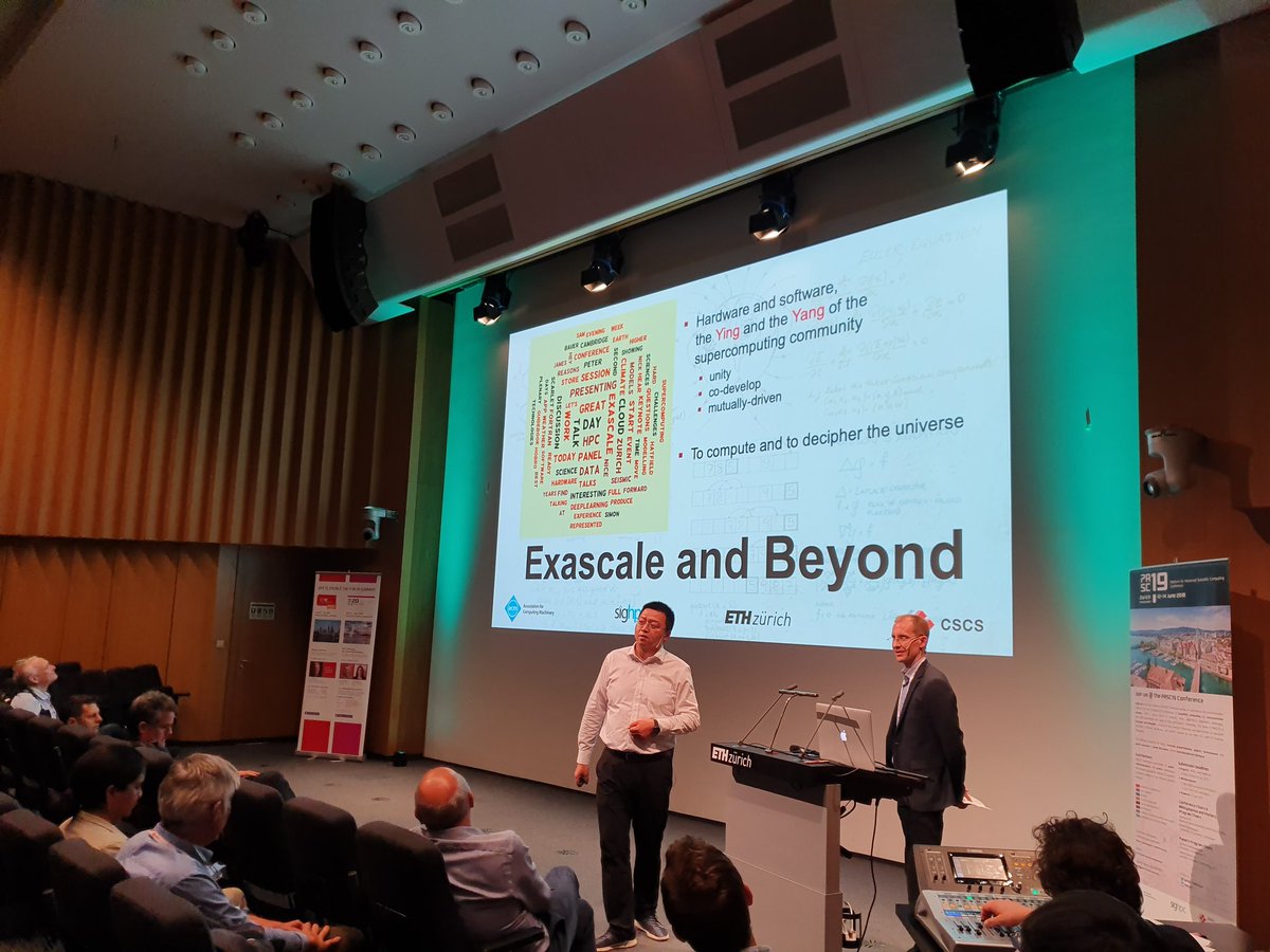 MarlonAzinovic's tweet photo. #PASC19 is colsing. Judging from the tweet cloud everybody had a great day with #HPC, @comp_simon and many others at @PASC_Conference. https://t.co/dsBO7HIVFI