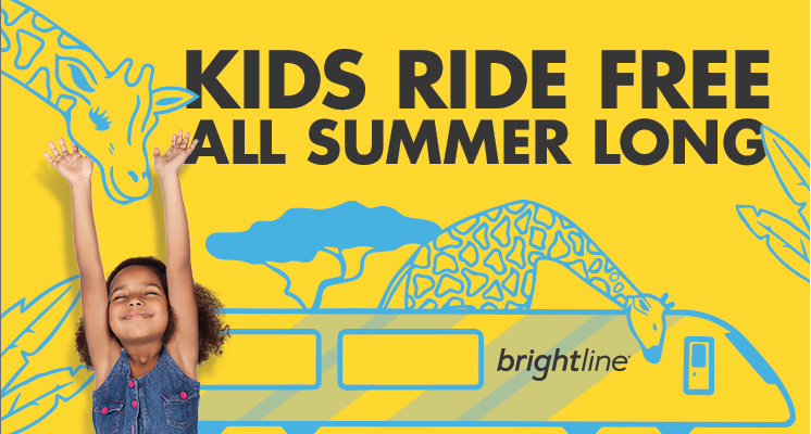 FrostScience's tweet photo. Kids ride free this summer on @GoBrightline! Share the thrill of riding the train with your kids (12 & under) and explore more while school’s out. No kids? Use the code FROSTBL to save 10% on travel fares. Next stop, Frost Science! #TravelforScience https://t.co/yxWoZDlQmJ