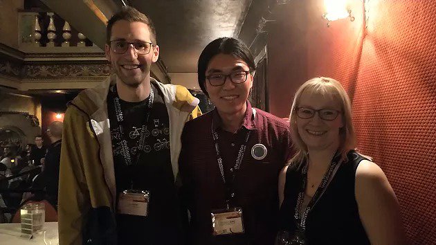 DYDY_Jung's tweet photo. #csm2019 was a great conference. I learned a lot and also got motivated by all these phenomenal researchers. Also had a little reunion with #WCVMVetMicro people. Here is me with my #MSc supervisor and my new #PhD supervisor @jensomics https://t.co/J1a0M3FXbm