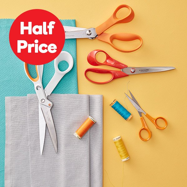 Hobbycraft's tweet photo. Now half price as part of our Sewing Event, Fiskars dressmaking scissors really are a cut above the rest! ⠀
⠀
Shop in-store and online: https://t.co/KyqvsiK8C7
#SewingEvent #Fiskars #Hobbycraft https://t.co/svVEPOju90