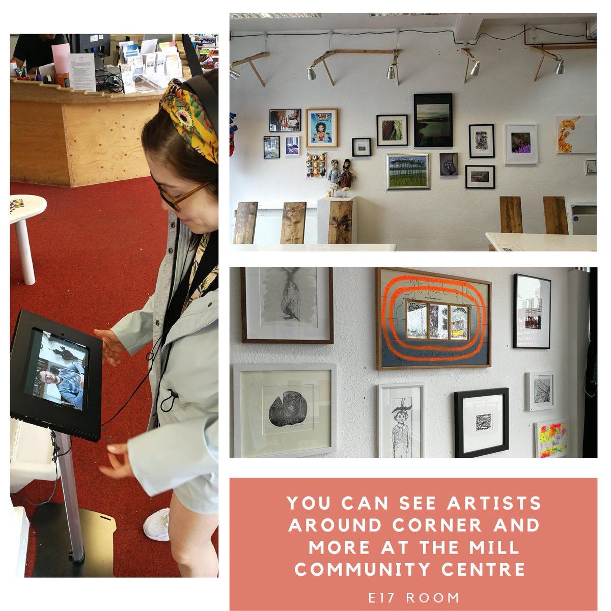 Have you been at The Mill Community Centre? We are part of the exhibition Inspired! You can catch the film Artists Around The Corner: E17 Art Trail (2005) there. Give us your feedback! #TheMillCommunityCentre #WalthamForest #E17ArtTrail #E17Room #E17Film