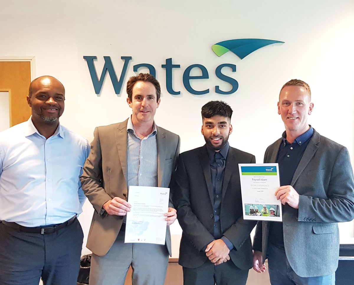 GavinDavisMCIOB's tweet photo. It’s been a great week for @SalfordUni student, Foysol to join our @watesgroup #Mcrteam on a professional work placement with Principal Design Manager @NJ_Doyle We wish him all the very best with his studies and look forward to welcoming him back over the next few months. https://t.co/1vBwP5XwTc