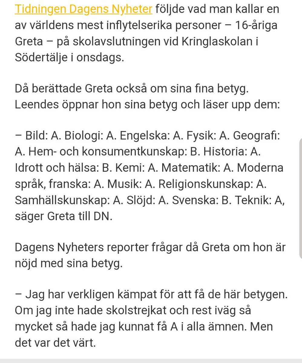"Det är skolplikt i Sverige, hon ska gå i skolan, inte strejka😡😡"

Greta - fuck you
👇🏼