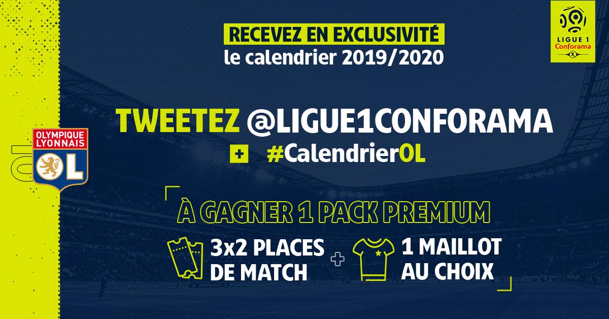 OL's tweet photo. Le calendrier 2019/2020 est sorti ! 🔴🔵
Recevez en exclusivité celui de la #TeamOL en tweetant @Ligue1Conforama + #CalendrierOL ! https://t.co/dA8ZCaH1oN