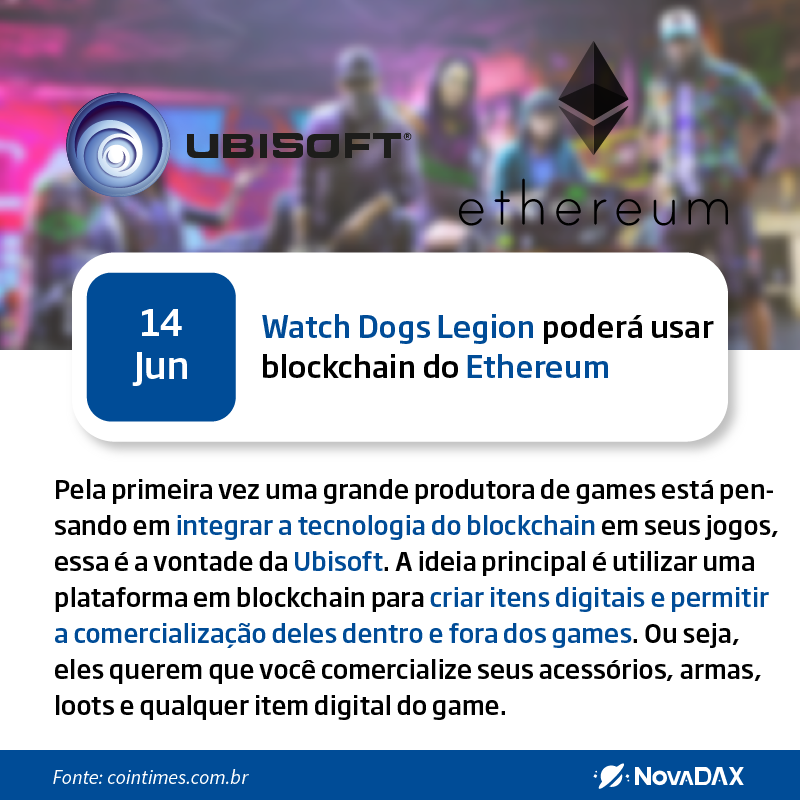 Nova_DAX's tweet photo. 🌍14/06/2019🌍
Watch Dogs Legion poderá usar blockchain do Ethereum #Blockchain #NovaDAX #Cripto #Stellar #Ripple #Tether #EOS #coinbr #minerarbitcoin #tron #BitTorrent #USDT #Bitcoin #ETH #litecoin https://t.co/1tHRlAkYln