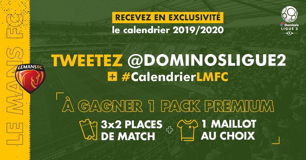 LEMANSFC's tweet photo. Supporters du MANS FC : le calendrier de la saison 2019-2020 de @DominosLigue2 est sorti ! Recevez en exclusivité celui de nos « Sang et Or » en tweetant « @DominosLigue2 + #CalendrierLMFC » !
#AllezLEMANSFC ❤💛 https://t.co/QHI7hI2ViB