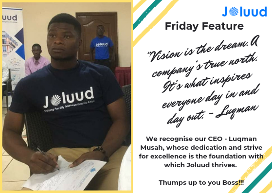 joluud's tweet photo. It takes a great leader to lead a great Team. Thank @luqboi1 for pushing us all the way to success. 

#leadership #joluud #startup #ceo #fridayfeature #greatleader https://t.co/fT6DLAV1o3