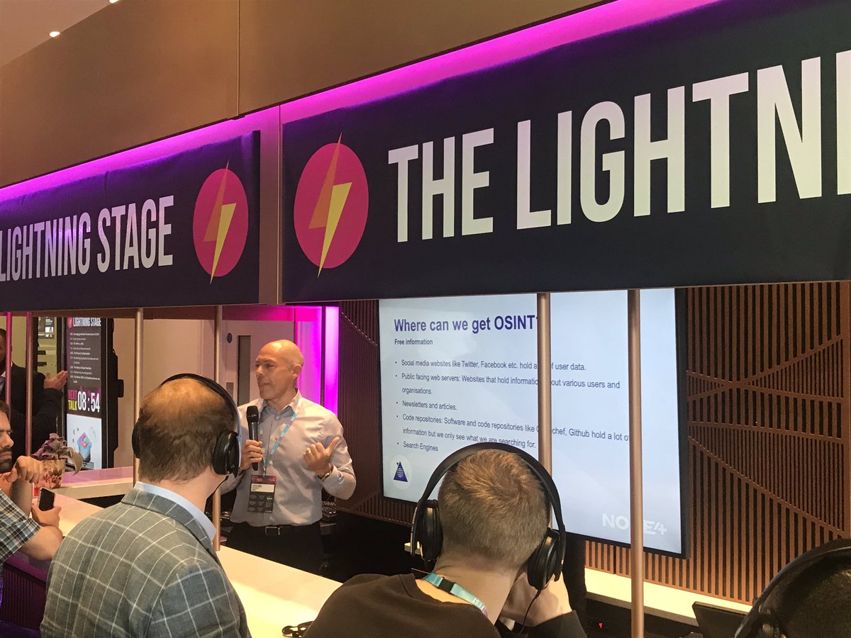 Node4Ltd's tweet photo. What is Open Source Intelligence (OSINT)?

Node4’s Chief Technologist, Steve Nice, has been telling attendees at #Techfest19 about this and how to stay protected from hackers when there is so much free data online https://t.co/nsAAUvAOL6