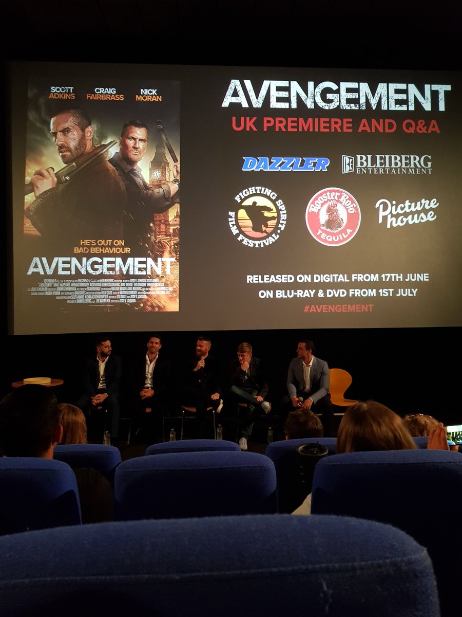 JoaquimRaquel's tweet photo. About last night...let's just say i have now pre ordered the #Avengement DVD!!! Congratulations to all involved because this was a bloody brilliant movie!!! #StuSmall it was lovely to have a chat after the movie, congratulations on the writing! https://t.co/G9ZIaa89VF