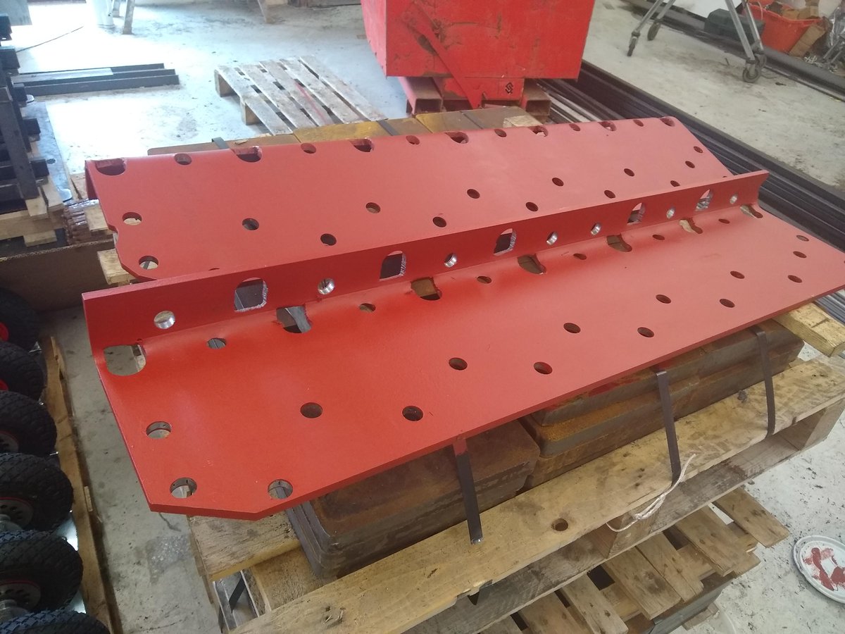 LtdRidgeway's tweet photo. Drilled and rolled steel plates, soon to become part of a bridge repair project for SAS Rope and Rail Ltd. Full survey, design and fabrication services provided #architecture #engineering #rail #structures #fabrication #design #repair #survey #steel #manufacturing #bridgerepair https://t.co/2zrfV2PWgf