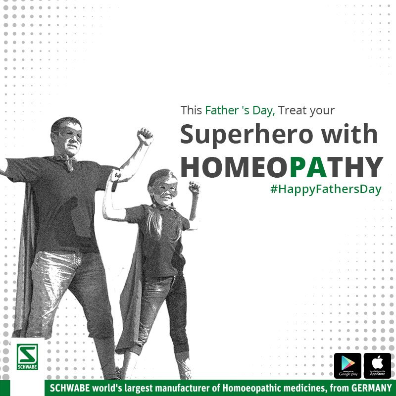 schwabeindia's tweet photo. This #FathersDay, make your father proud by gifting him the love and care he deserves with #SchwabeIndia - https://t.co/AogHqDupUk
Tag your #PA in the comment box & let him feel special.
#HappyFathersDay #FathersDay2019 #Health #FathersHealth #Homeopathy #PACare #Wellness https://t.co/3rXQ0OllEU