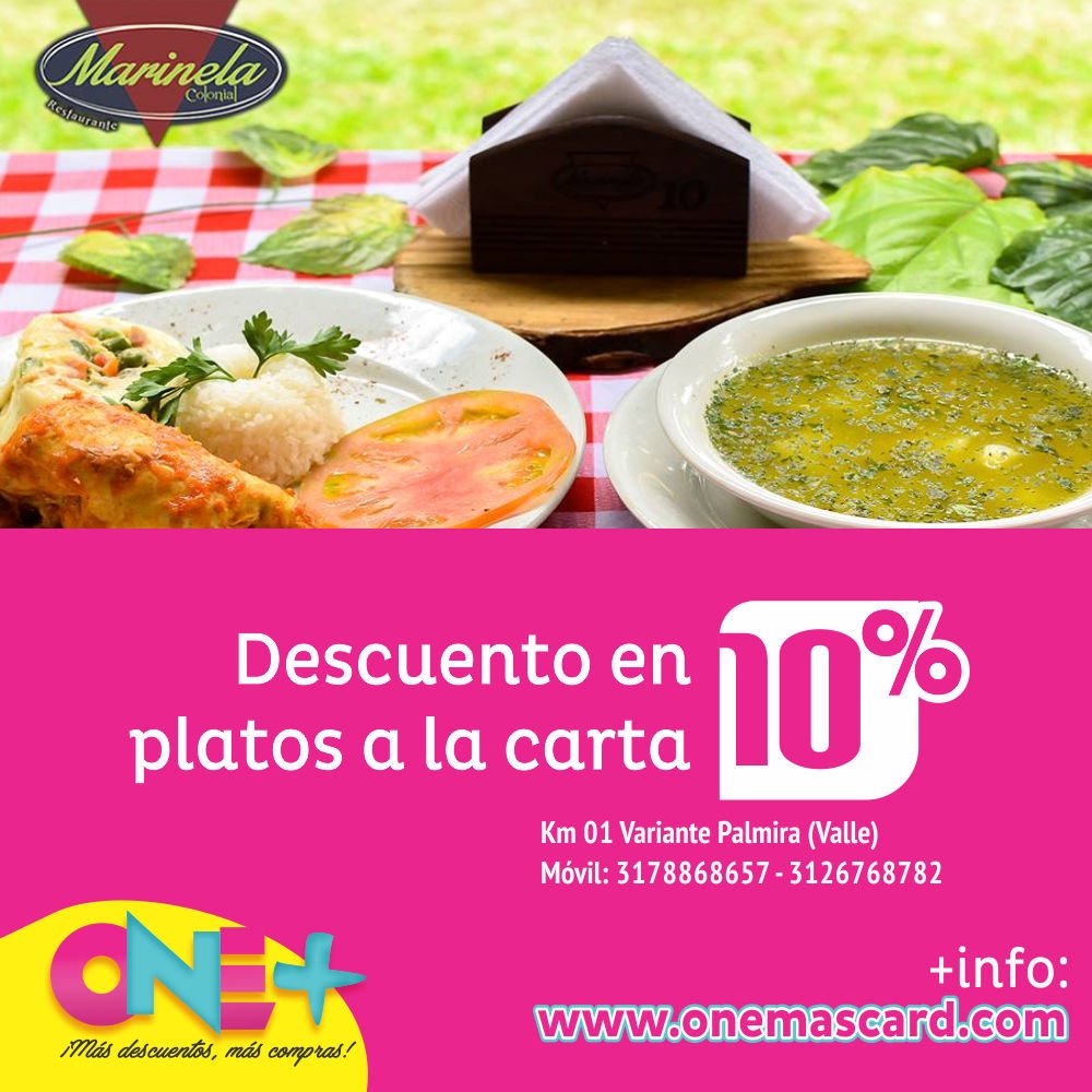 onemascard's tweet photo. Disfruta de un agradable espacio abierto y una rica comida #MarinelaColonialMiFavorito Km 01 Variante Palmira Cel: 3178868657 Cel:3126768782 #OneMasCard https://t.co/gDCRyRaO3y #delish #like4like #food #palmira #palmiravalle #palmiravende #porPalmiravalelapena https://t.co/eL8ndAilTV