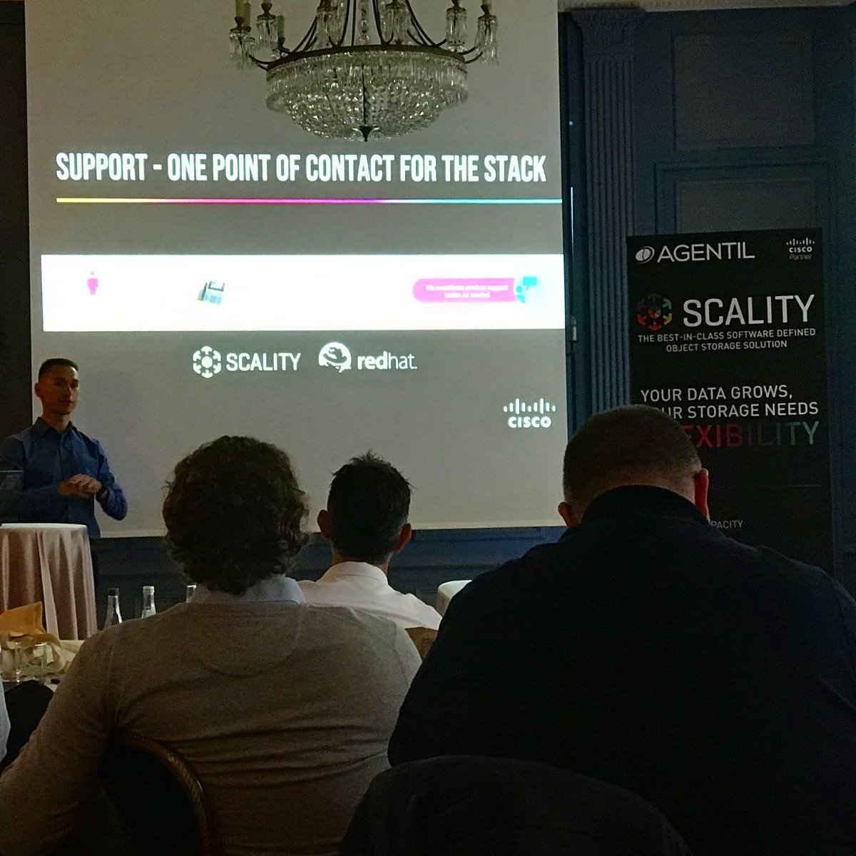 AGENTILGroup's tweet photo. Live from the joint event with Scality and Cisco, presenting the Scality solution to our guests, at the Hôtel des Bergues in Geneva. 🙌🏻
Learn more about Scality on https://t.co/mzApiPWDVC
#AGENTIL #Scality #Cisco #CiscoPartner #Event #Geneva #FourSeasons #Conference #Networking https://t.co/TqH8OEZrxW