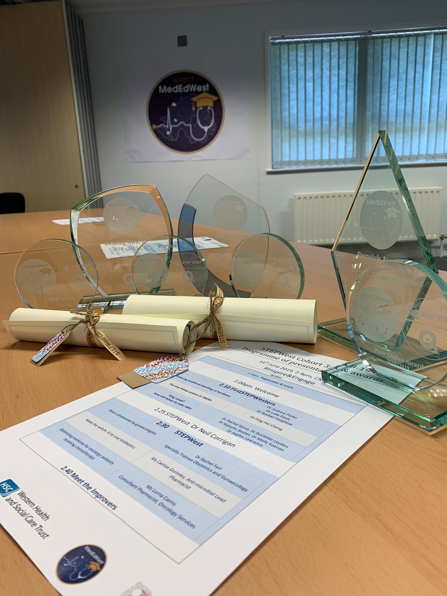 #MedEdWest team have outdone themselves in preparations for this year’s celebration 🎉 of #STEPWest cohort3 
look forward to welcoming multi professional staff & our judges @markvignesha @Karenob06959465  at event
@WesternHSCTrust @HSCQI #VALUEDTrainees @_NIMDTA @Foundation_NI