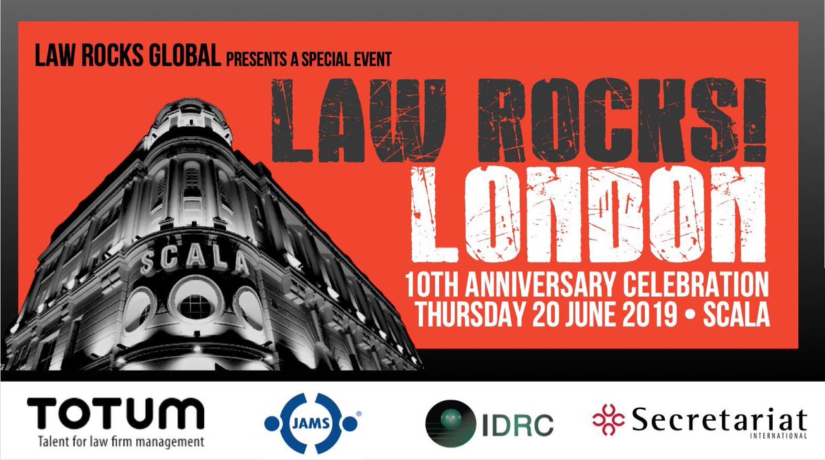 Less than a week to go before <a href="/LawRocksGlobal/">Law Rocks</a> 10th Anniversary celebration! And only one band rehearsal left! Very excited! <a href="/The_TV_Tribe/">Taylor Vinters Tribe</a> <a href="/TaylorVinters/">Taylor Vinters (part of the Mishcon de Reya group)</a> #dirtyrumour #lawrocks